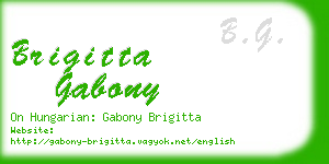 brigitta gabony business card